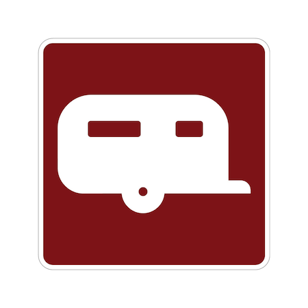 Sign Solutions Usa Trailer Site (Symbol), Aluminum, 18 in x 18 in DUS08HWT1818RS-040